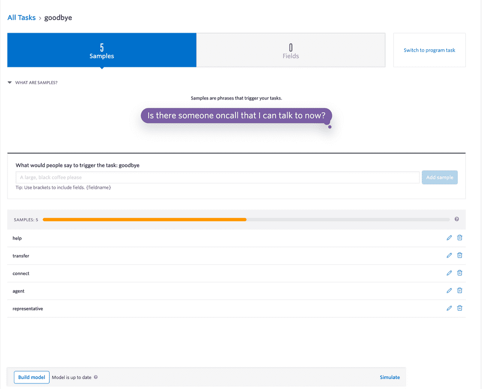 Twilio Autopilot Task Samples