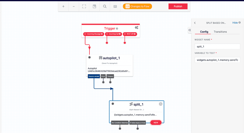 Twilio Studio Autopilot Widget